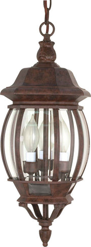 Central Park 3-Light Outdoor Lantern Pendant in Old Bronze