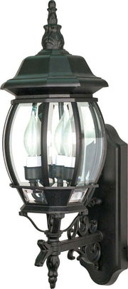 Central Park 3-Light Outdoor Wall Lantern in Textured Black