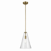Everly 10.25" Pendant in Natural Brass