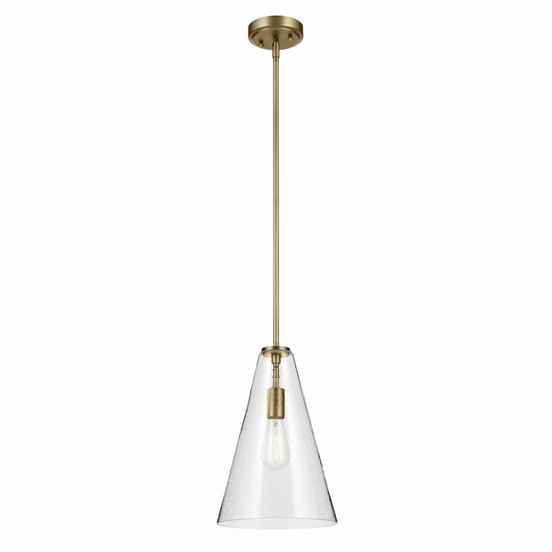 Everly 10.25" Pendant in Natural Brass