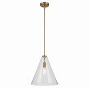 Everly 14.25" Pendant in Natural Brass
