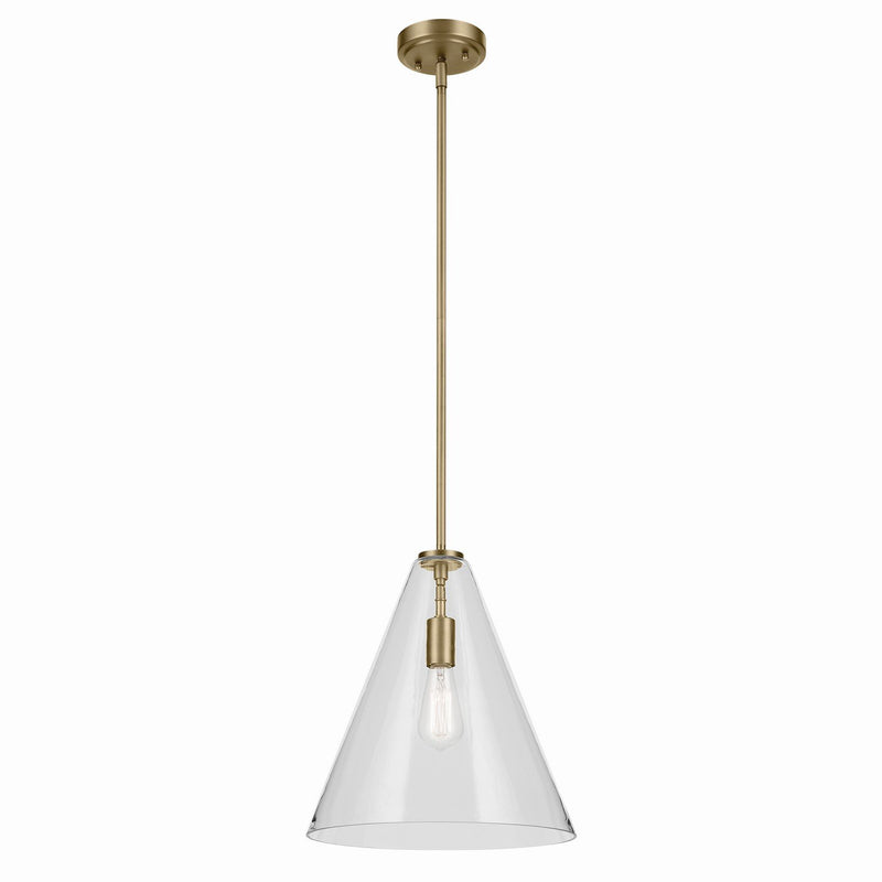 Everly 14.25" Pendant in Natural Brass