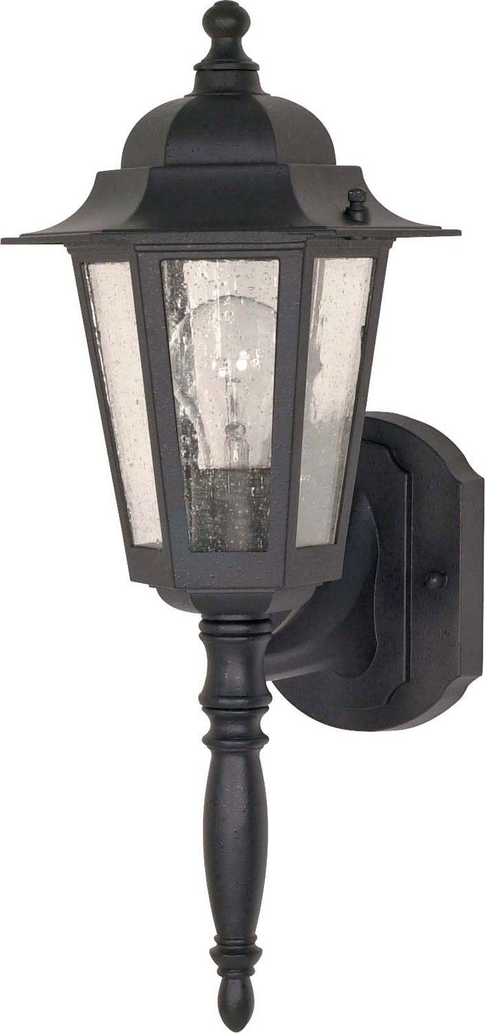 Cornerstone Large Outdoor Wall Lantern in Textured Black