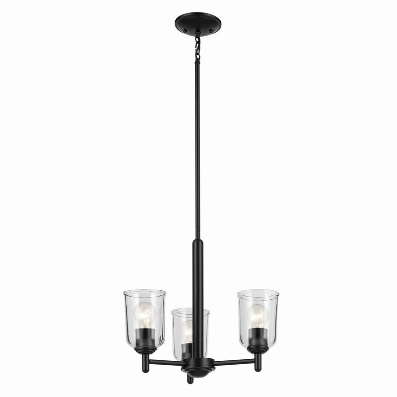 Shailene 3-Light Chandelier in Black