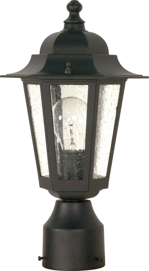 Cornerstone 1-Light Post Lantern in Textured Black