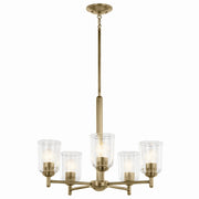 Shailene 5-Light Chandelier in Natural Brass