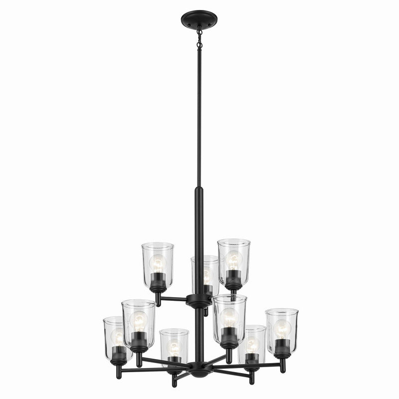 Shailene 9-Light Chandelier in Black