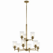 Shailene 9-Light Chandelier in Natural Brass