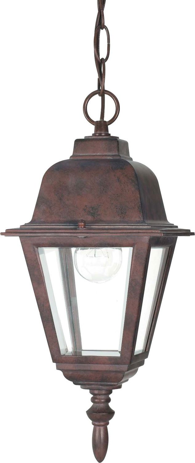 Briton Outdoor Lantern Pendant in Old Bronze