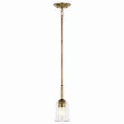 Shailene Mini Pendant in Natural Brass