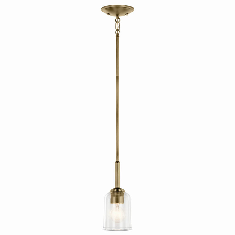 Shailene Mini Pendant in Natural Brass