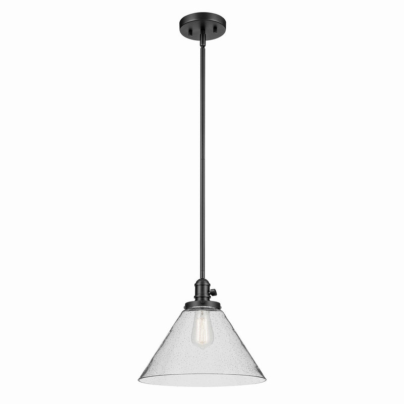 Avery 14" Cone Pendant in Black