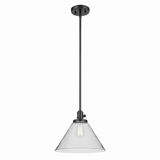 Avery 14" Cone Pendant in Black