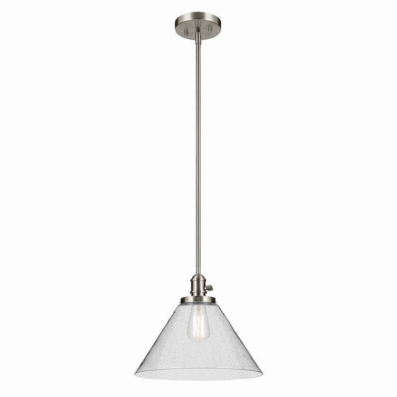Avery 14" Cone Pendant in Brushed Nickel