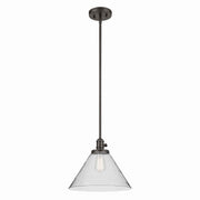 Avery 14" Cone Pendant in Olde Bronze