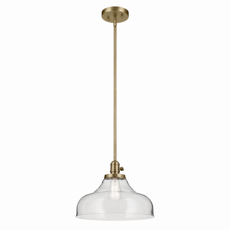 Avery 14.5" Bell Pendant in Natural Brass