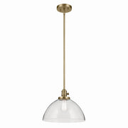 Avery 14" Bell Pendant in Natural Brass