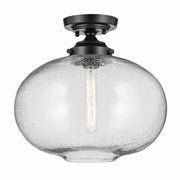 Avery 14.5" Semi-Flush Mount in Black