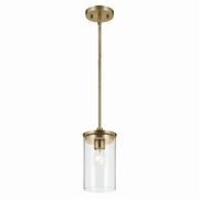 Crosby Mini Pendant in Natural Brass