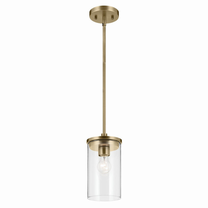 Crosby Mini Pendant in Natural Brass