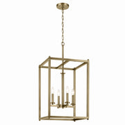Crosby 4-Light Chandelier in Natural Brass