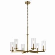 Crosby 6-Light Chandelier in Natural Brass