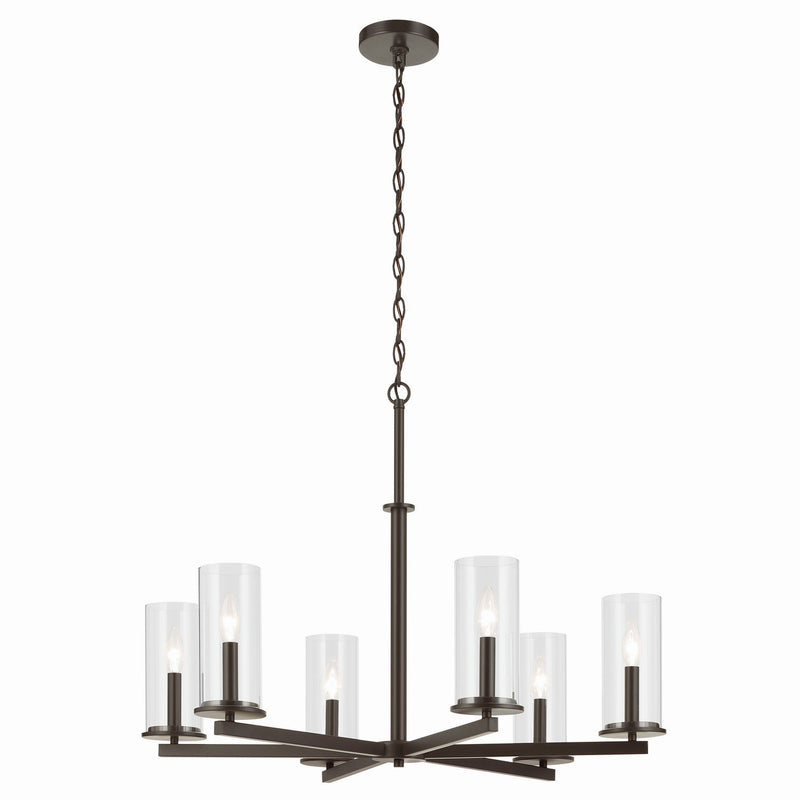 Crosby 6-Light Chandelier in Olde Bronze
