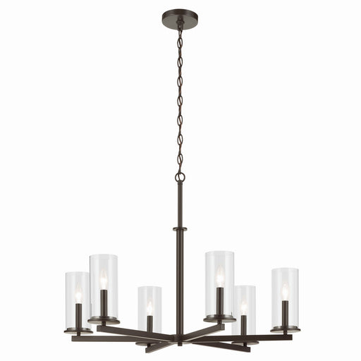Crosby Six Light Chandelier in Olde Bronze