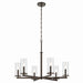 Crosby Six Light Chandelier in Olde Bronze