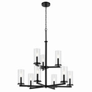 Crosby 9-Light Chandelier in Black