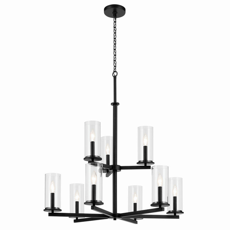 Crosby 9-Light Chandelier in Black