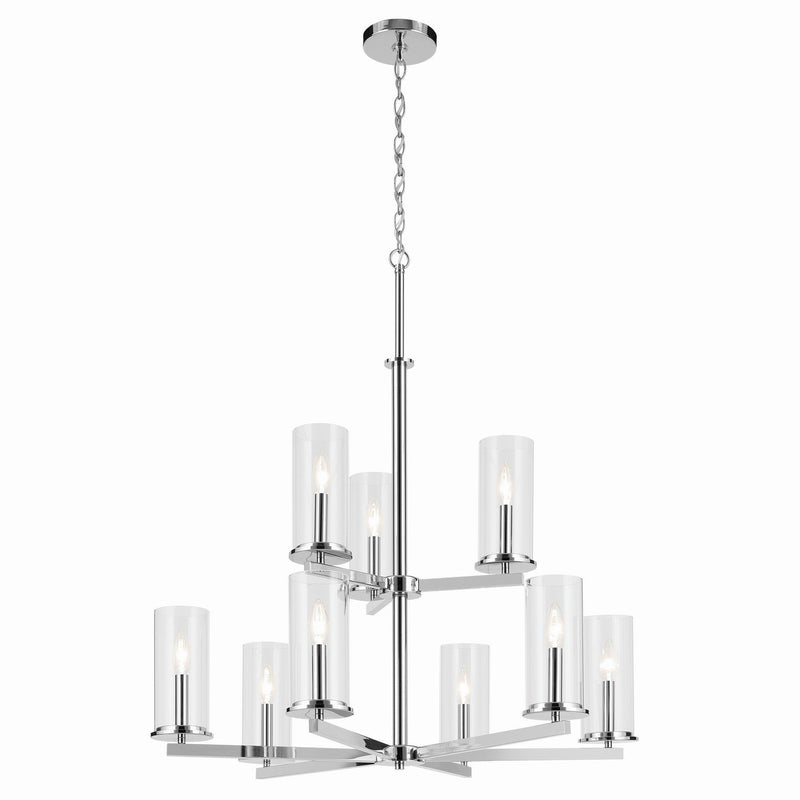 Crosby 9-Light Chandelier in Chrome