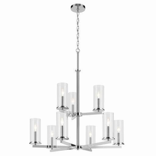 Crosby Nine Light Chandelier in Chrome