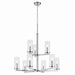 Crosby Nine Light Chandelier in Chrome