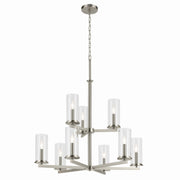 Crosby 9-Light Chandelier in Brushed Nickel