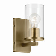 Crosby Wall Sconce in Natural Brass