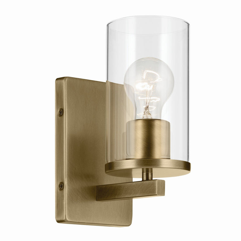 Crosby Wall Sconce in Natural Brass