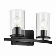 Crosby 2-Light Bath Vanity Light in Black