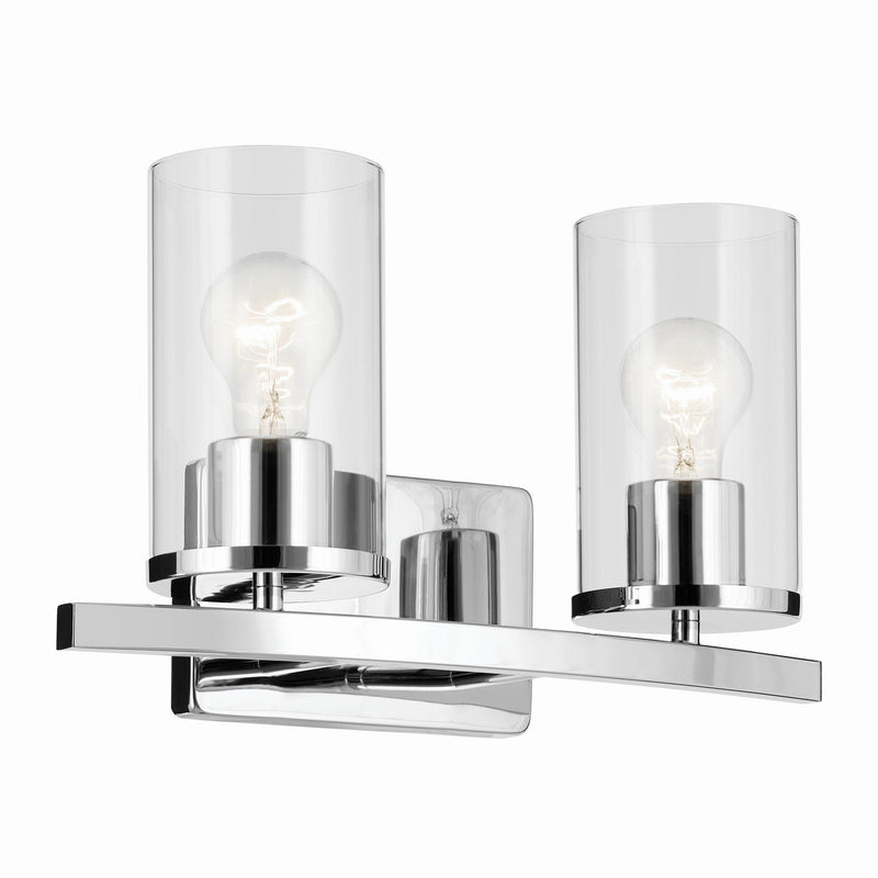 Crosby 2-Light Bath Vanity Light in Chrome