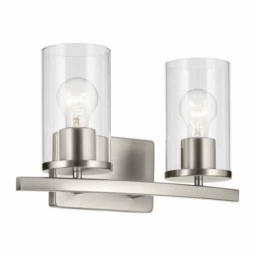 Crosby Two Light Vanity in Brushed Nickel