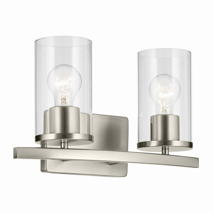 Crosby Two Light Vanity in Brushed Nickel