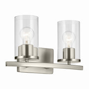 Crosby 2-Light Bath Vanity Light in Brushed Nickel