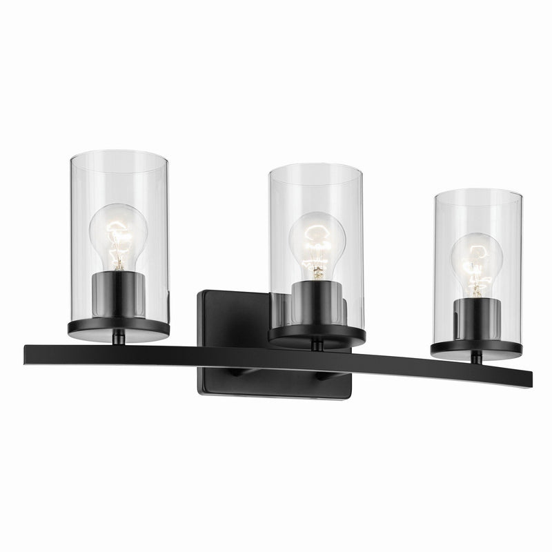 Crosby 3-Light Bath Vanity Light in Black