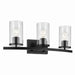 Crosby 3-Light Vanity in Black - Lamps Expo