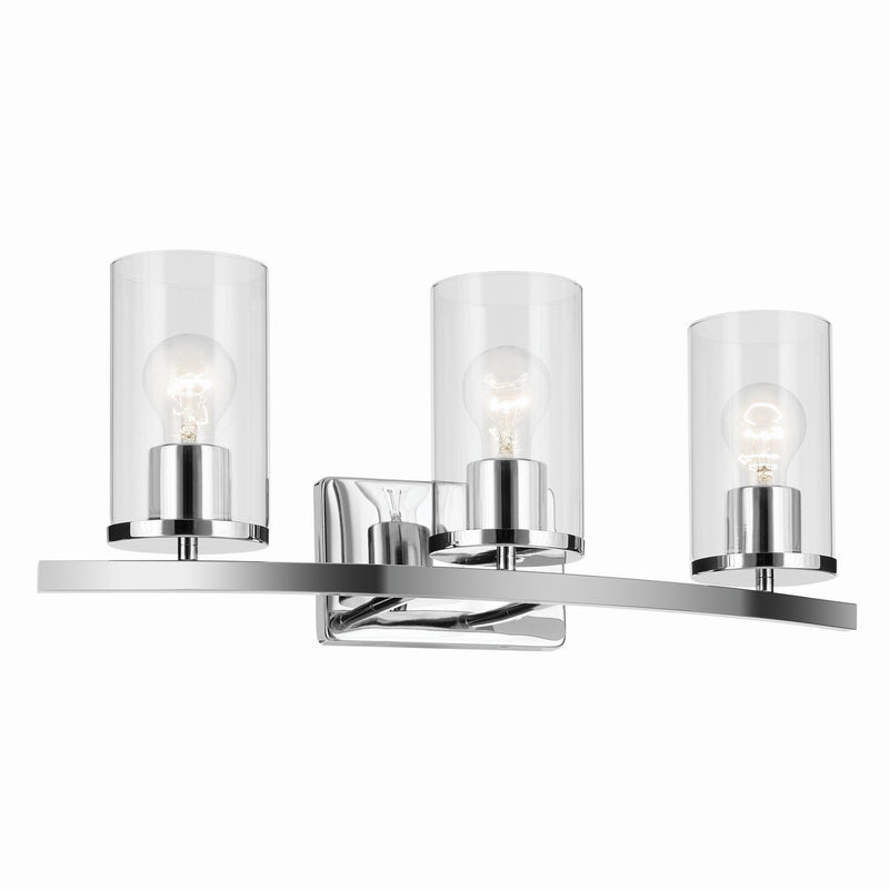 Crosby 3-Light Bath Vanity Light in Chrome