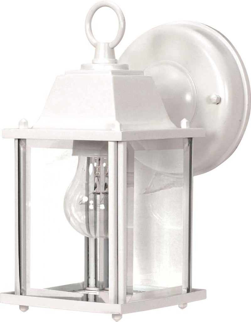 Cube Lantern Outdoor Wall Lantern in White