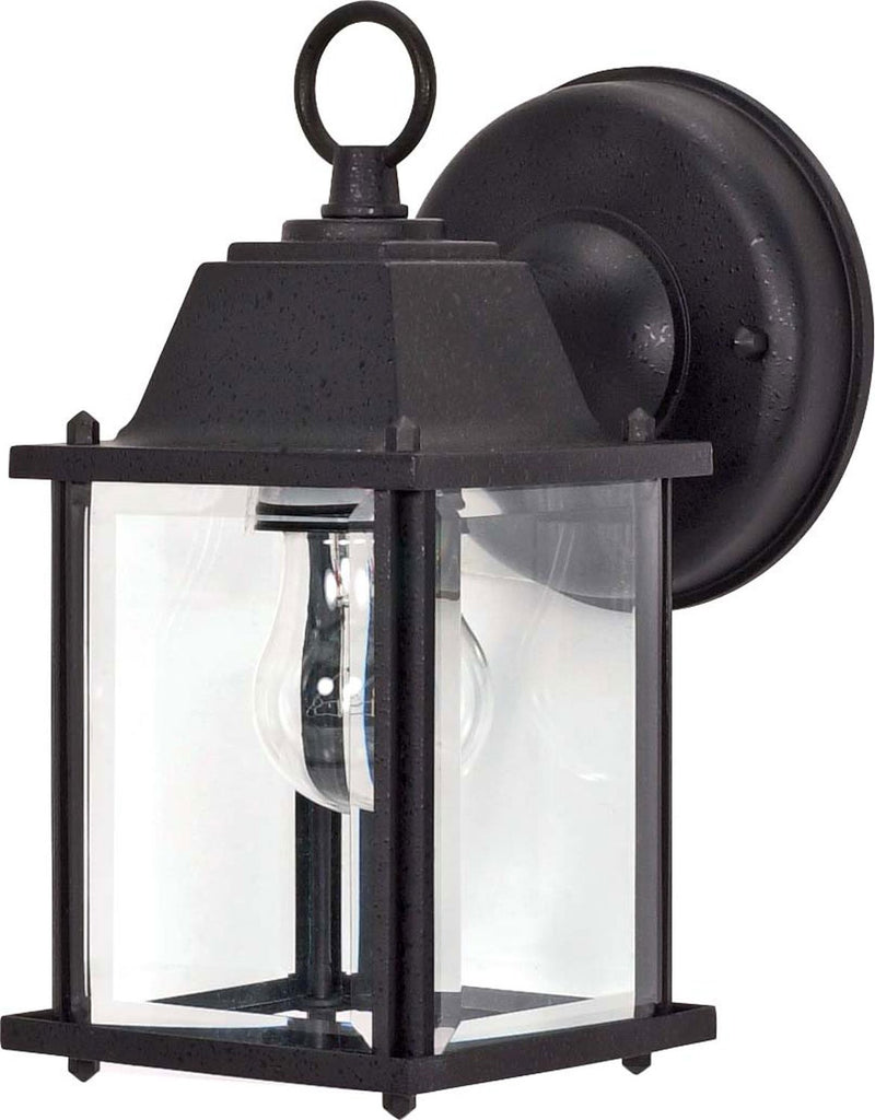 Cube Lantern Outdoor Wall Lantern in Textured Black