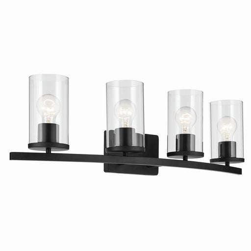Crosby Four Light Vanity in Black