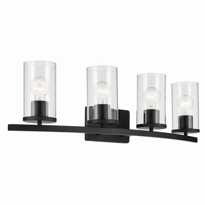 Crosby Four Light Vanity in Black
