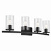 Crosby Four Light Vanity in Black